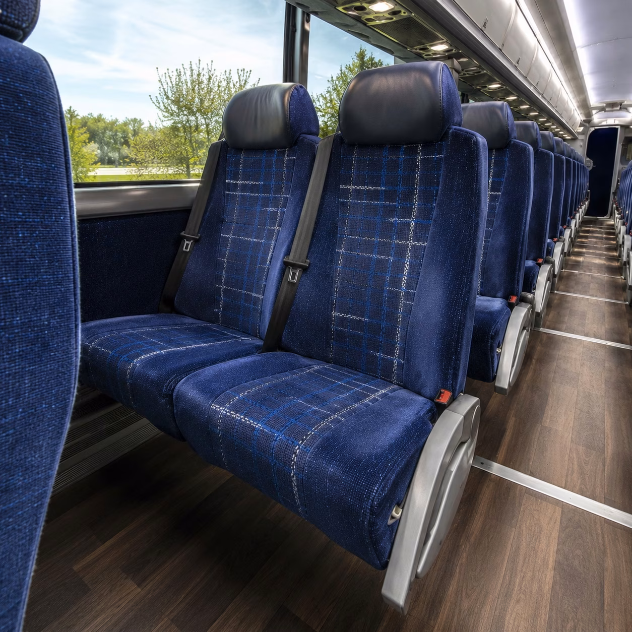 shelby charter bus inside